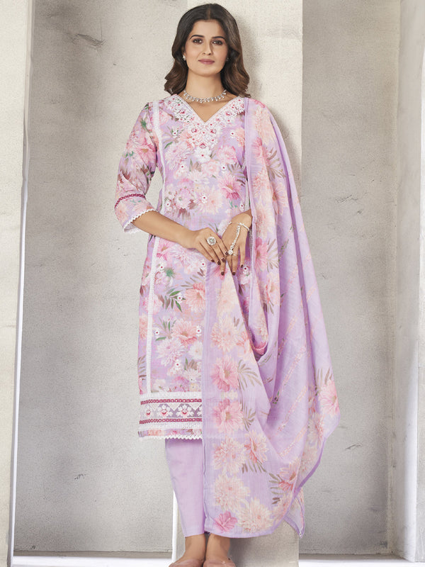 Lavender Lilan Cotton Pant Suit Acy8161